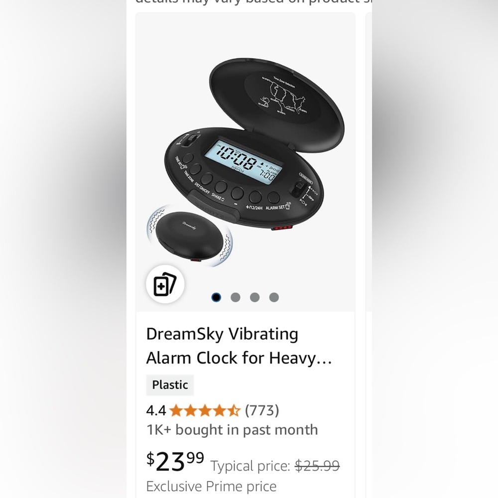 Dream sky vibrating alarm clock